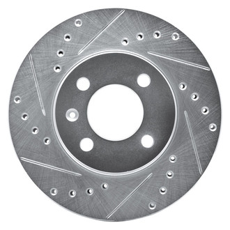 R1 Concepts® - eLINE™ Drilled and Slotted 1-Piece Front Driver Side Brake Rotor