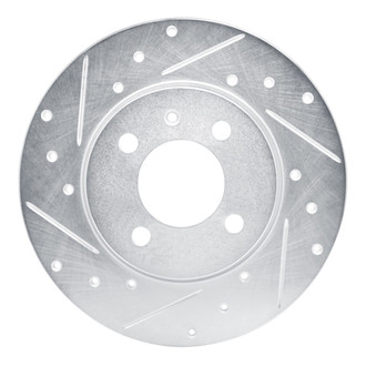 R1 Concepts® - eLINE™ Drilled and Slotted 1-Piece Front Driver Side Brake Rotor