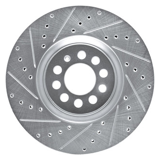 R1 Concepts® - eLINE™ Drilled and Slotted 1-Piece Front Driver Side Brake Rotor