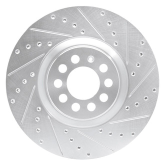 R1 Concepts® - eLINE™ Drilled and Slotted 1-Piece Front Passenger Side Brake Rotor