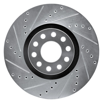 R1 Concepts® - eLINE™ Drilled and Slotted 1-Piece Front Driver Side Brake Rotor