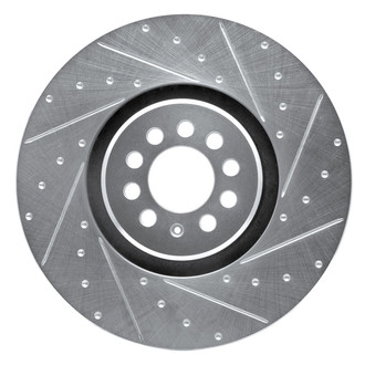 R1 Concepts® - eLINE™ Drilled and Slotted 1-Piece Front Passenger Side Brake Rotor