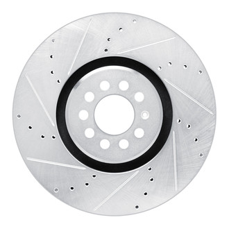 R1 Concepts® - eLINE™ Drilled and Slotted 1-Piece Front Driver Side Brake Rotor