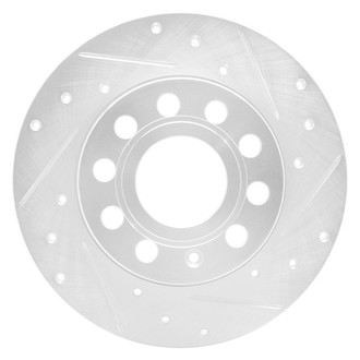 R1 Concepts® - eLINE™ Drilled and Slotted 1-Piece Rear Passenger Side Brake Rotor