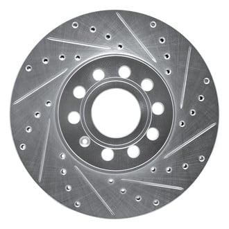 R1 Concepts® - eLINE™ Drilled and Slotted 1-Piece Front Passenger Side Brake Rotor