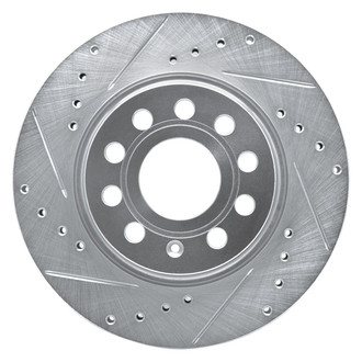 R1 Concepts® - eLINE™ Drilled and Slotted 1-Piece Front Driver Side Brake Rotor