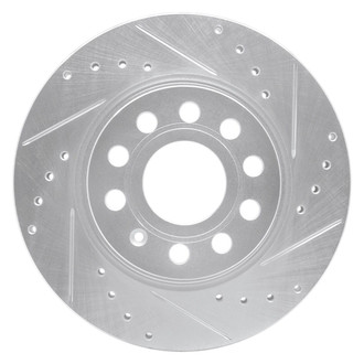 R1 Concepts® - eLINE™ Drilled and Slotted 1-Piece Front Passenger Side Brake Rotor