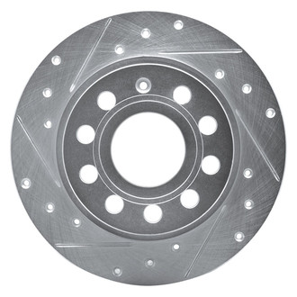 R1 Concepts® - eLINE™ Drilled and Slotted 1-Piece Rear Driver Side Brake Rotor