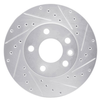 R1 Concepts® - eLINE™ Drilled and Slotted 1-Piece Front Passenger Side Brake Rotor