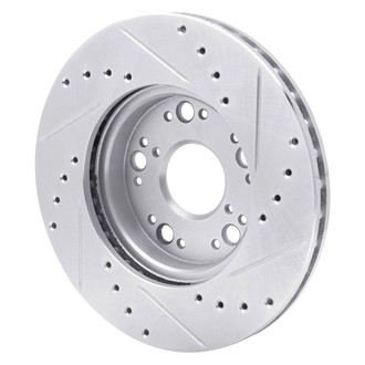 R1 Concepts® - eLINE™ Drilled and Slotted 1-Piece Front Driver Side Brake Rotor
