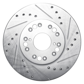 R1 Concepts® - eLINE™ Drilled and Slotted 1-Piece Front Passenger Side Brake Rotor