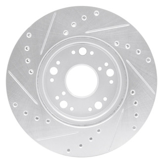 R1 Concepts® - eLINE™ Drilled and Slotted 1-Piece Front Passenger Side Brake Rotor