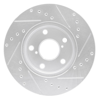 R1 Concepts® - eLINE™ Drilled and Slotted 1-Piece Front Driver Side Brake Rotor
