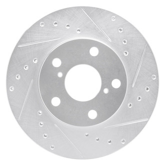 R1 Concepts® - eLINE™ Drilled and Slotted 1-Piece Front Passenger Side Brake Rotor