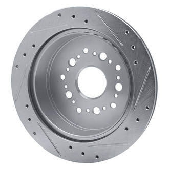 R1 Concepts® - eLINE™ Drilled and Slotted 1-Piece Rear Driver Side Brake Rotor