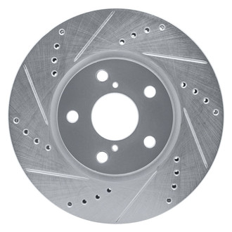 R1 Concepts® - eLINE™ Drilled and Slotted 1-Piece Front Driver Side Brake Rotor