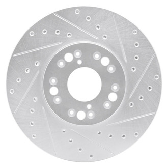 R1 Concepts® - eLINE™ Drilled and Slotted 1-Piece Front Passenger Side Brake Rotor