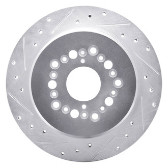 R1 Concepts® - eLINE™ Drilled and Slotted 1-Piece Rear Driver Side Brake Rotor