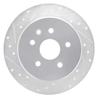 R1 Concepts® - eLINE™ Drilled and Slotted 1-Piece Rear Driver Side Brake Rotor