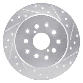 R1 Concepts® - eLINE™ Drilled and Slotted 1-Piece Rear Passenger Side Brake Rotor