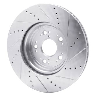 R1 Concepts® - eLINE™ Drilled and Slotted 1-Piece Front Driver Side Brake Rotor