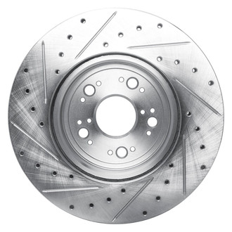 R1 Concepts® - eLINE™ Drilled and Slotted 1-Piece Front Passenger Side Brake Rotor