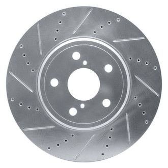 R1 Concepts® - eLINE™ Drilled and Slotted 1-Piece Front Driver Side Brake Rotor