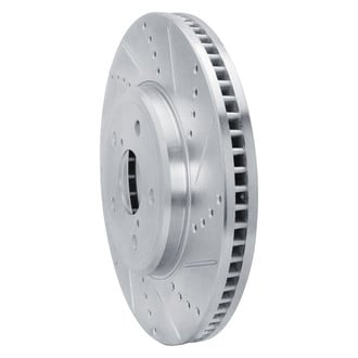 R1 Concepts® - eLINE™ Drilled and Slotted 1-Piece Front Passenger Side Brake Rotor