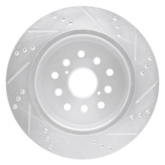 R1 Concepts® - eLINE™ Drilled and Slotted 1-Piece Rear Driver Side Brake Rotor
