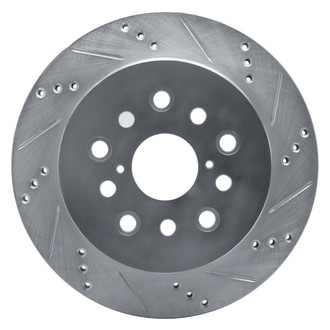 R1 Concepts® - eLINE™ Drilled and Slotted 1-Piece Rear Passenger Side Brake Rotor