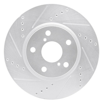 R1 Concepts® - eLINE™ Drilled and Slotted 1-Piece Front Driver Side Brake Rotor