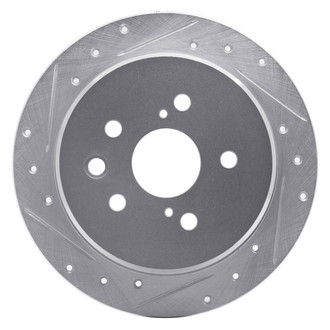 R1 Concepts® - eLINE™ Drilled and Slotted 1-Piece Rear Driver Side Brake Rotor