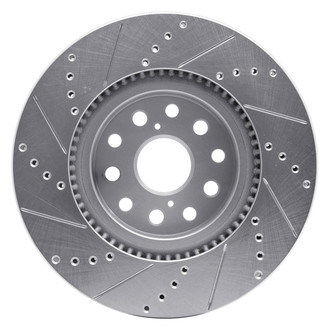 R1 Concepts® - eLINE™ Drilled and Slotted 1-Piece Front Passenger Side Brake Rotor