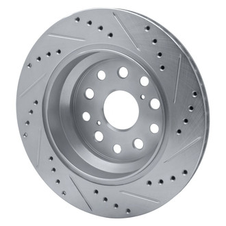 R1 Concepts® - eLINE™ Drilled and Slotted 1-Piece Rear Driver Side Brake Rotor