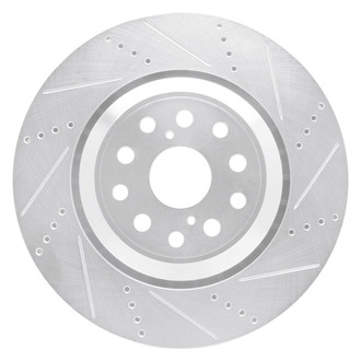 R1 Concepts® - eLINE™ Drilled and Slotted 1-Piece Front Passenger Side Brake Rotor