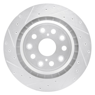 R1 Concepts® - eLINE™ Drilled and Slotted 1-Piece Rear Driver Side Brake Rotor