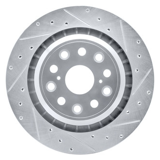 R1 Concepts® - eLINE™ Drilled and Slotted 1-Piece Rear Passenger Side Brake Rotor