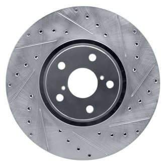 R1 Concepts® - eLINE™ Drilled and Slotted 1-Piece Front Passenger Side Brake Rotor