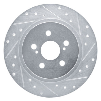 R1 Concepts® - eLINE™ Drilled and Slotted 1-Piece Rear Passenger Side Brake Rotor