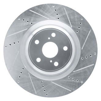 R1 Concepts® - eLINE™ Drilled and Slotted 1-Piece Front Passenger Side Brake Rotor