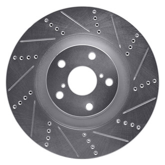 R1 Concepts® - eLINE™ Drilled and Slotted 1-Piece Front Passenger Side Brake Rotor