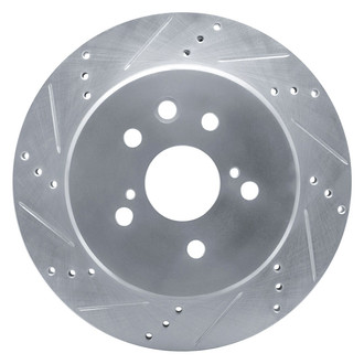 R1 Concepts® - eLINE™ Drilled and Slotted 1-Piece Rear Driver Side Brake Rotor