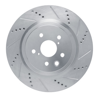 R1 Concepts® - eLINE™ Drilled and Slotted 1-Piece Rear Passenger Side Brake Rotor
