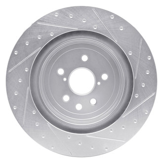 R1 Concepts® - eLINE™ Drilled and Slotted 1-Piece Rear Driver Side Brake Rotor