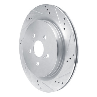 R1 Concepts® - eLINE™ Drilled and Slotted 1-Piece Rear Passenger Side Brake Rotor