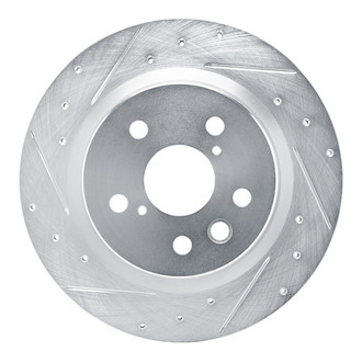 R1 Concepts® - eLINE™ Drilled and Slotted 1-Piece Rear Driver Side Brake Rotor