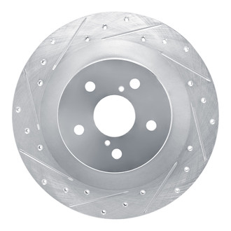R1 Concepts® - eLINE™ Drilled and Slotted 1-Piece Rear Driver Side Brake Rotor