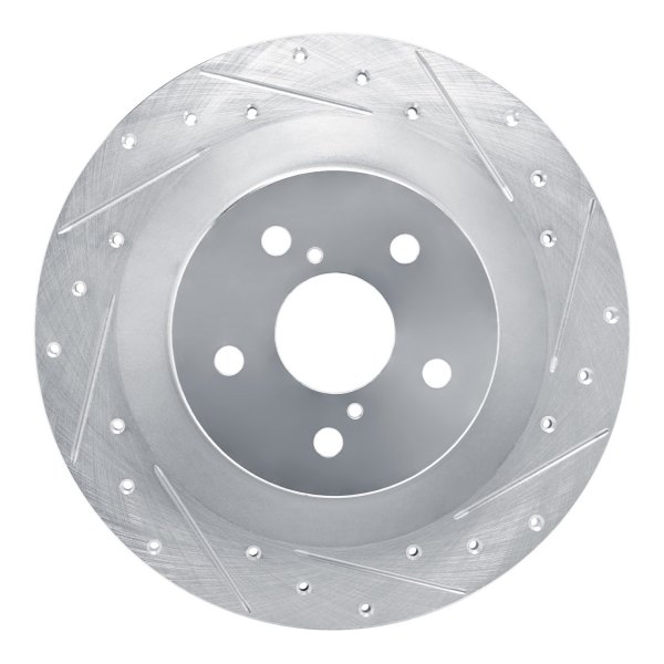 R1 Concepts® - eLINE™ Drilled and Slotted 1-Piece Rear Brake Rotor