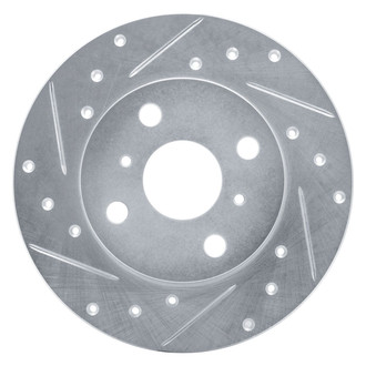 R1 Concepts® - eLINE™ Drilled and Slotted 1-Piece Front Driver Side Brake Rotor