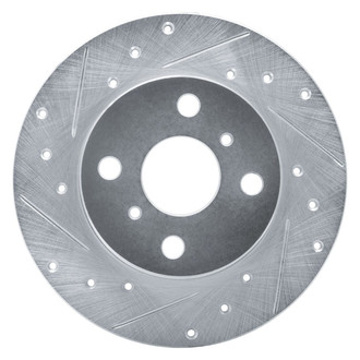 R1 Concepts® - eLINE™ Drilled and Slotted 1-Piece Front Driver Side Brake Rotor